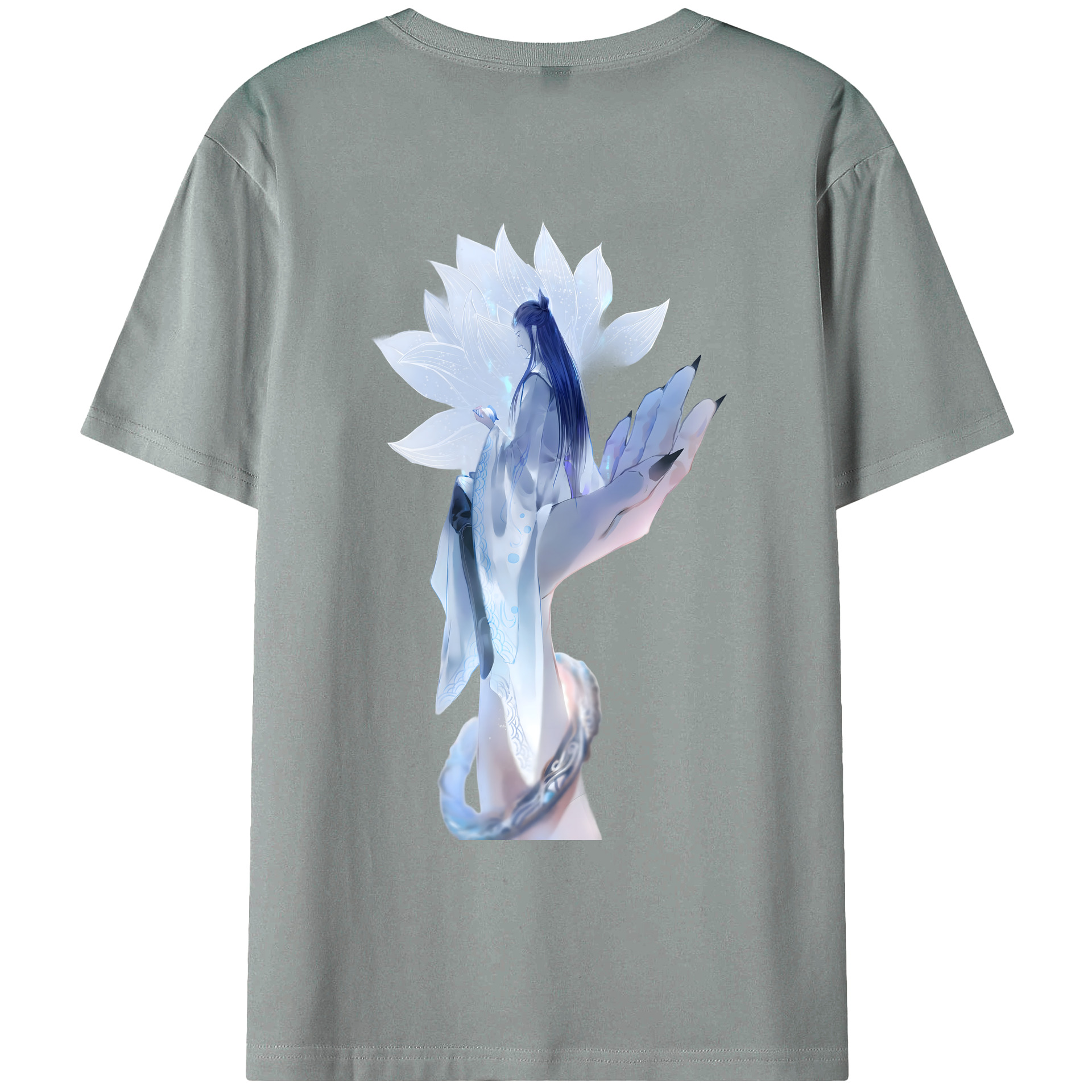 （画像用） Ne Zha 2 ナタ 魔童の大暴れ 綿100％ メンズ半袖Tシャツ（バックプリント） 通気性